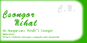 csongor mihal business card